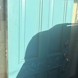 Nice heavy exterior front door.