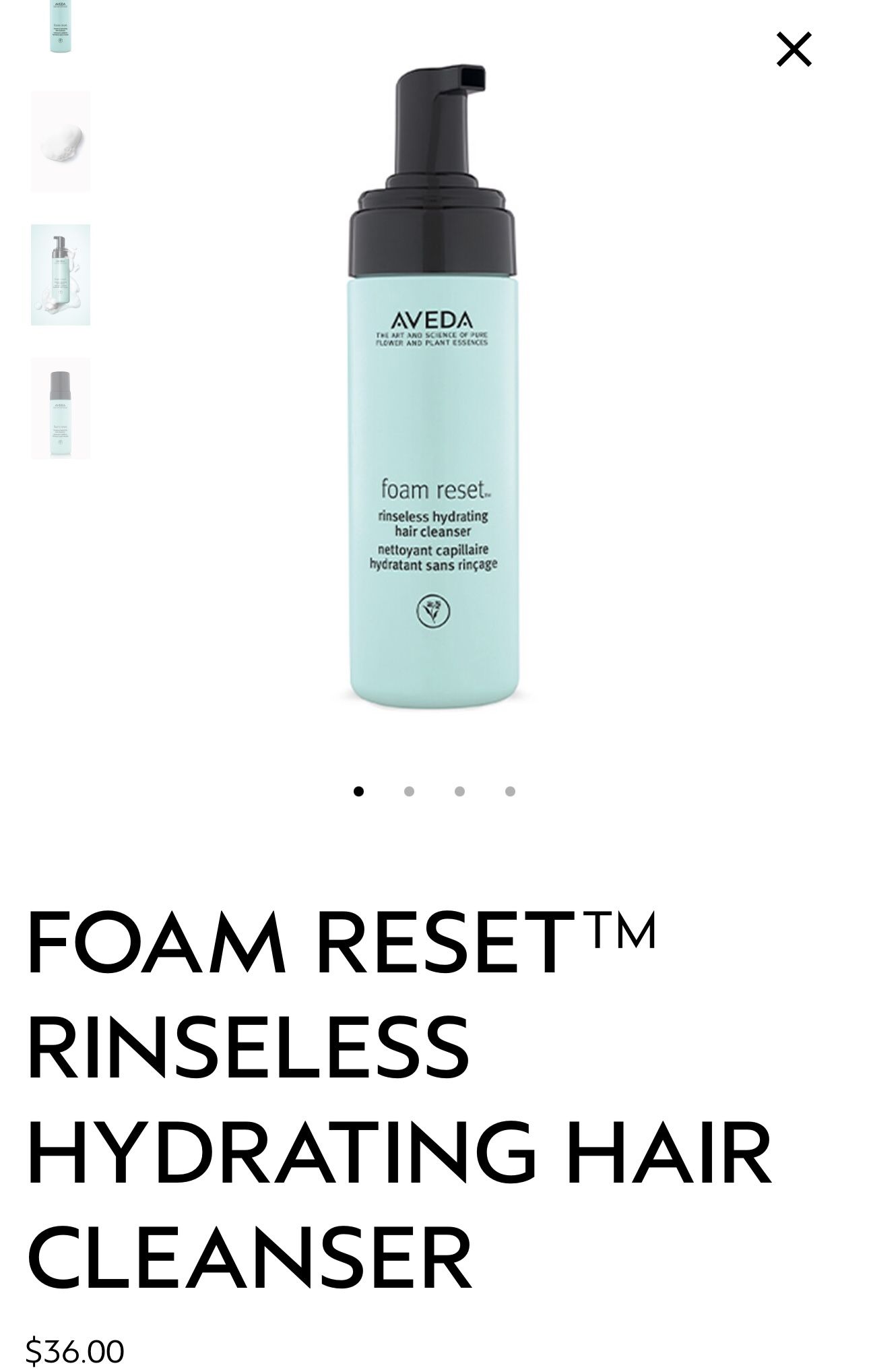 Aveda Foam Reset Rinseless Hydrating Hair Cleanser