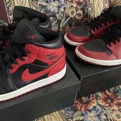 Jordan 1 Mid And Low Size 12 $130  Both 