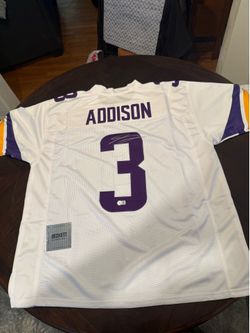 Jordan Addison Autographed Custom Jersey