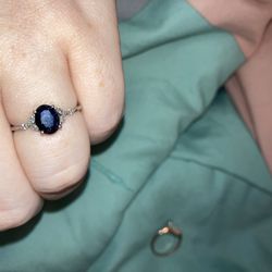 size 9 blue sandstone ring