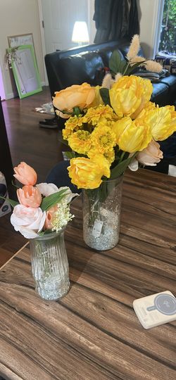 LED fairly Light Fake Floral Bouquet Vases