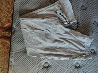 Gray Jogger Sweatpants with Elastic Cuffs