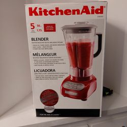 Red KitchenAid blender