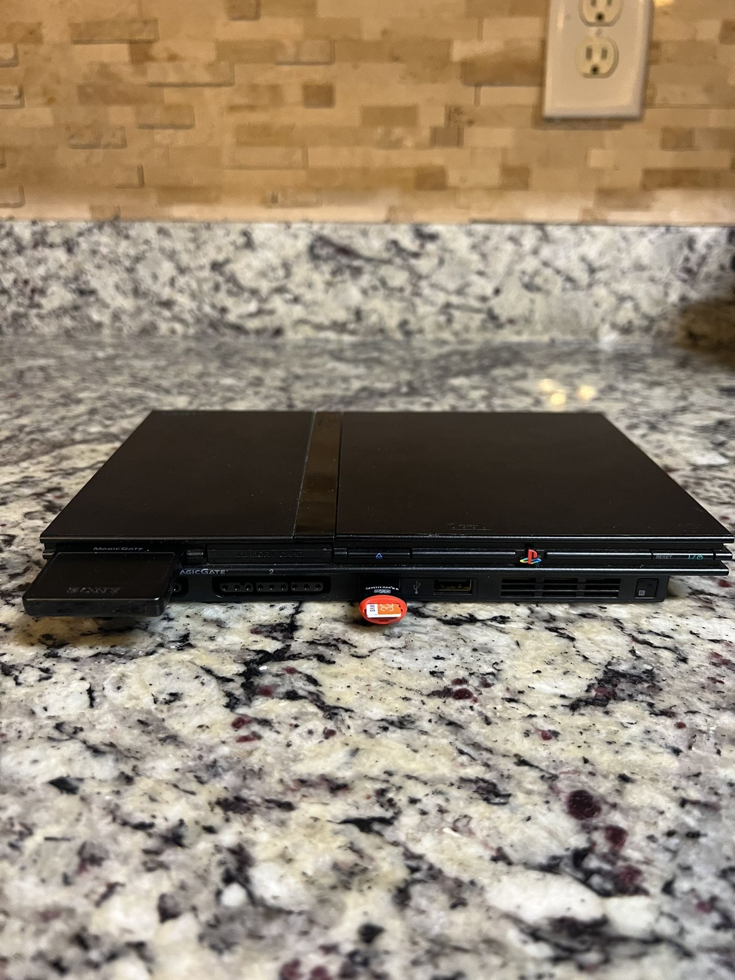 PS2 Slim SCPH-70012 W/ Cords, Controller, memory card and usb sd card