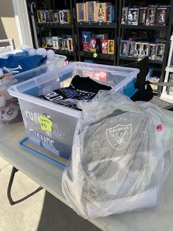 Asst. Sports Items Raiders Lounge Fly Backpack, asst. Dodgers T-Shirts and Dodgers, Lakers Santa Hats