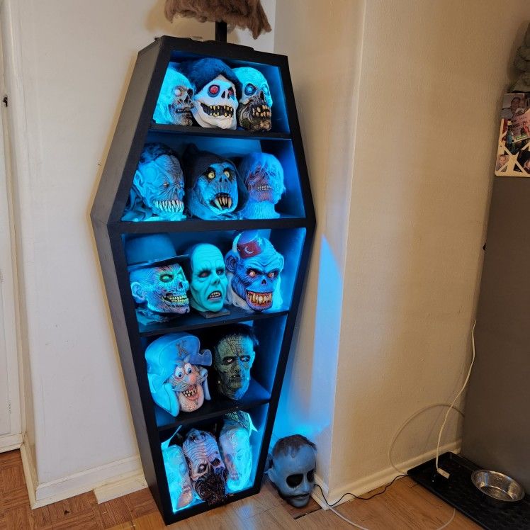 Coffin Bookcase Goth Furniture Horror Decor