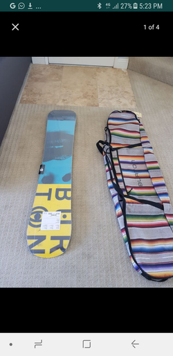 Snowboard burton with bag