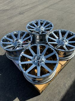 FINANCING AVAILABLE Fuel Contra 6x5.5 and 6x135 20” Chrome Wheels 6 Lug Universal