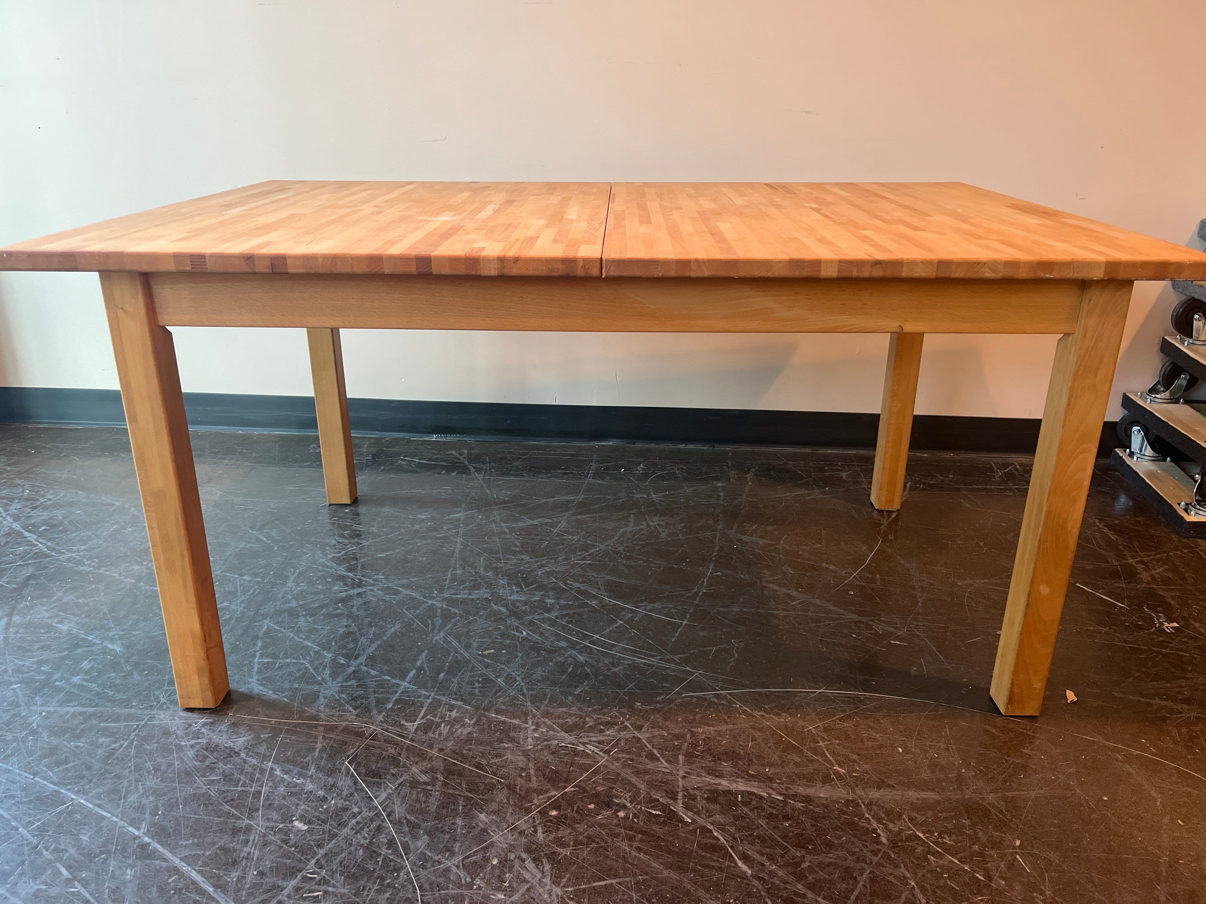 Warm-toned Hardwood Extendable Dining Table