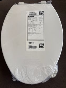 New Kohler Brevia Quiet-Close Elongated Toilet Seat – White