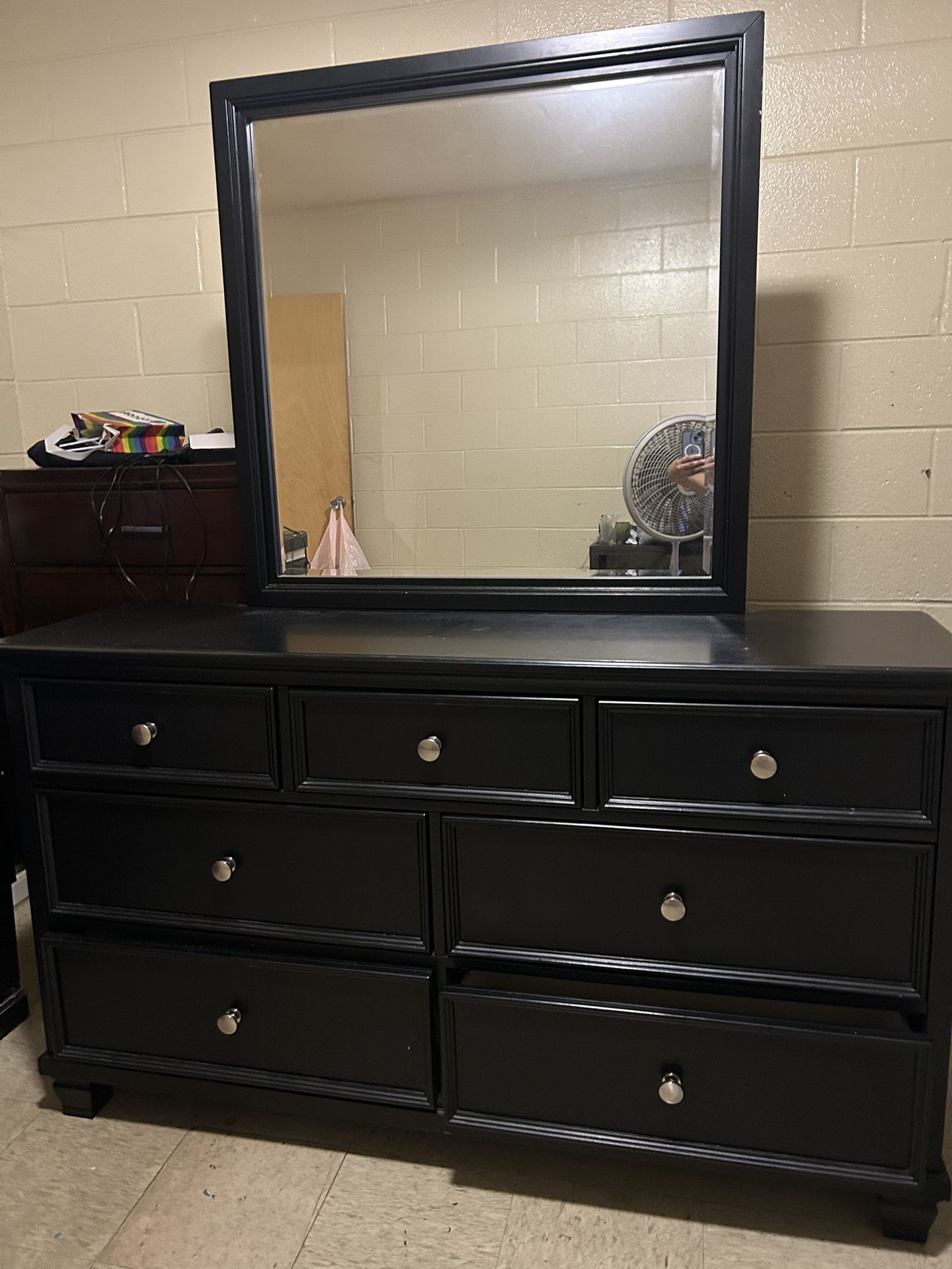 Dresser with mirror