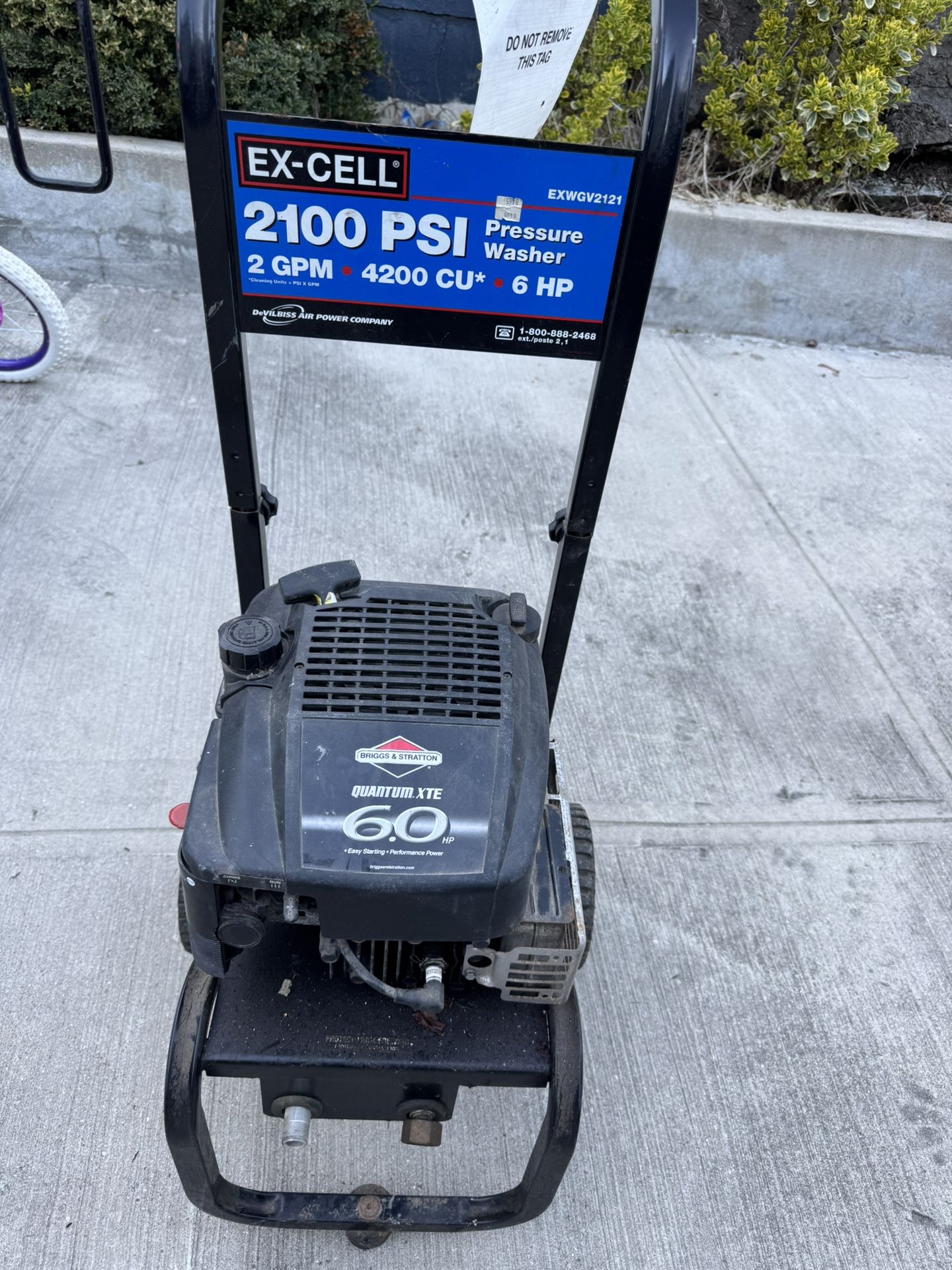 Excell 2100 PSI Pressure Washer Gas