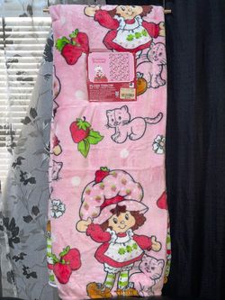 Viral Pink Strawberry Shortcake Cake Blanket