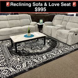Brand New Corduroy Sofa and love seat with  4 recliners