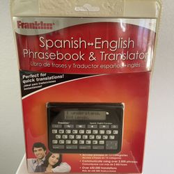 SEALED Franklin Spanish English Translator And Phrasebook