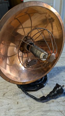 Vintage Copper Reflector Heat Lamp