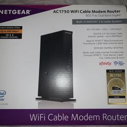 Netgear AC1750 WiFi Cable Modem Router Combo