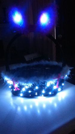 Multiple lighted Easter baskets