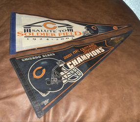 2001 Wincraft Chicago Bears Pennants X 2