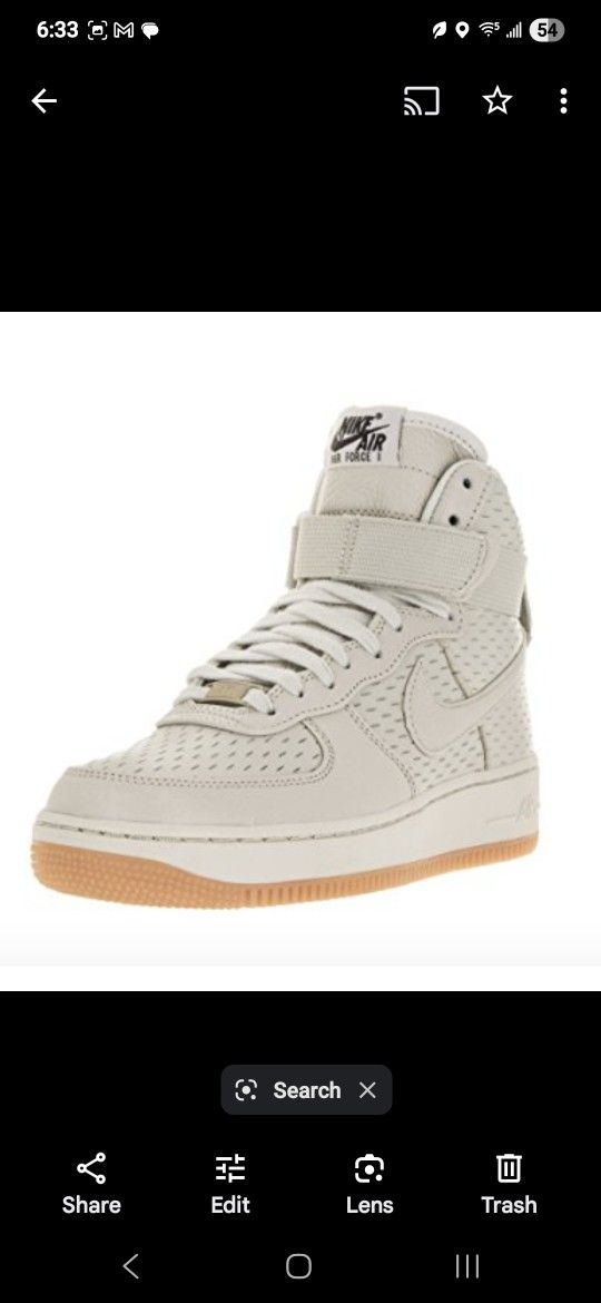Wmns All Leather Nike Air Force 1 High - Size 7 (Used)