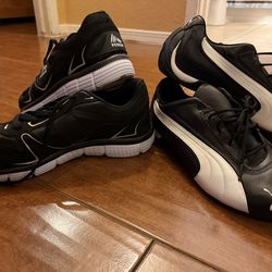 2 Pairs Sneakers – Puma & Reebok – Like New
