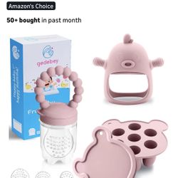 Baby Fruit Feeder & Breastmilk Popsicle Mold Set - NEW 