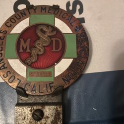 Antique Los Angeles California Medical Emblem