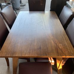 Really Nice Wooden Classic Modern Table Six Chairs Set Beautiful