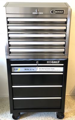 KOBALT Tool Cabinet stainless Tool Chest 27 Tool Box 9 Drawer