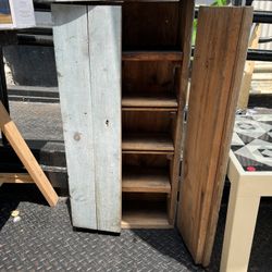Small Distressed Wood Cabinet 