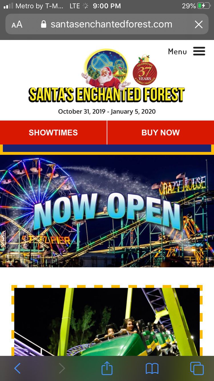 4 tickets to Santa’s Enchanted Forest