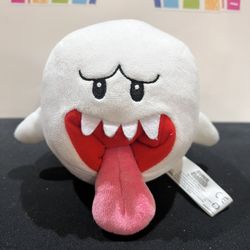 SUPER MARIO WORLD GGOST BOO!!  5 INCH ROUND  PLUSH - LIKE NEW