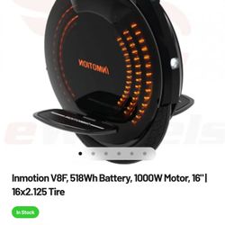 Barely Ridden INMOTION V8f Electric Unicycle And More Items Posted Here 