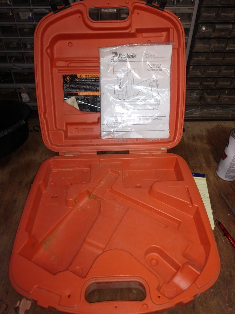 Hard case for paslode impulse straight finish nailer