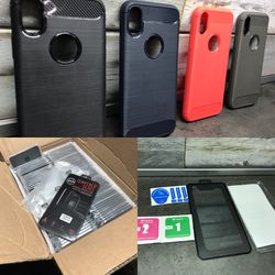 Whole lot 80 iPhone X cases and 80 tempered glass protectors