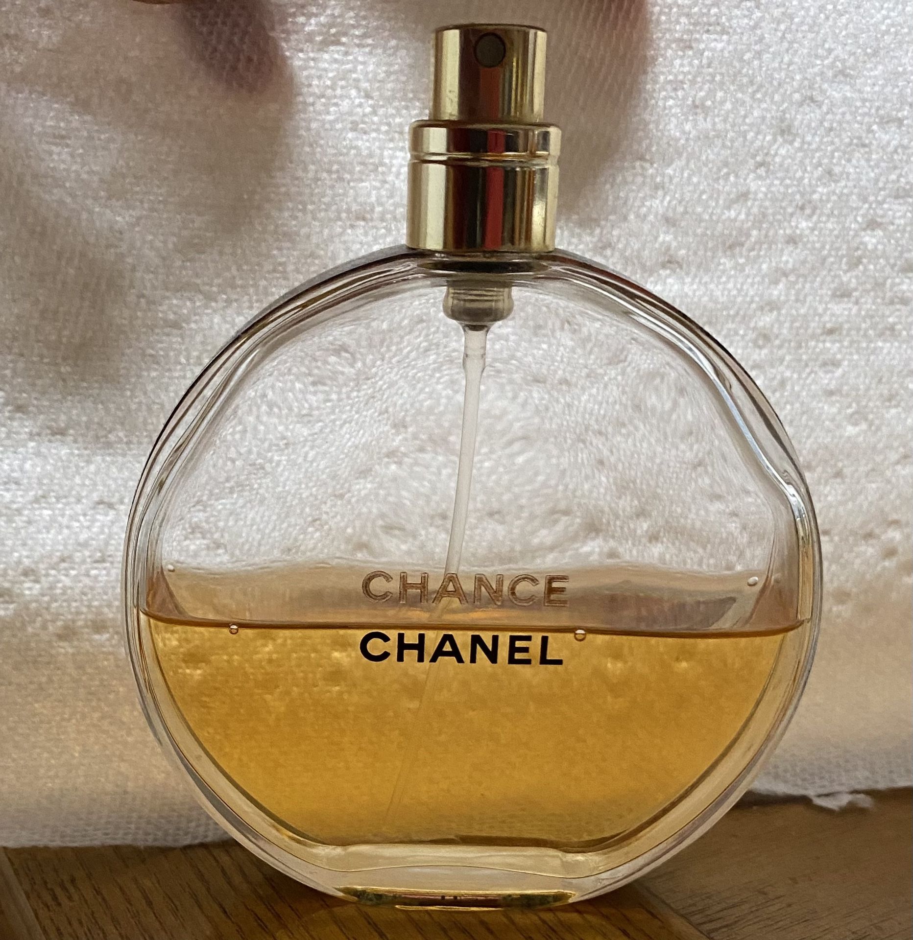 1/2 Bottle (3.4 Fluid Oz) Chanel Chance Eau De Perfume