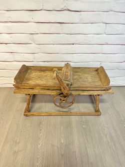 Antique Butter Churn Table
