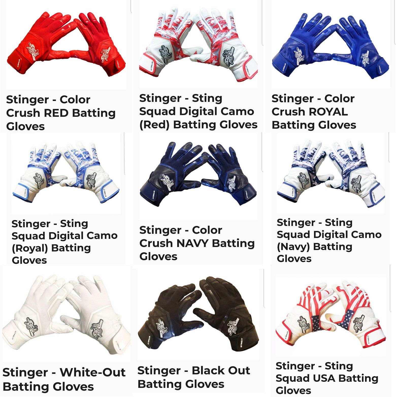 Stinger batting gloves