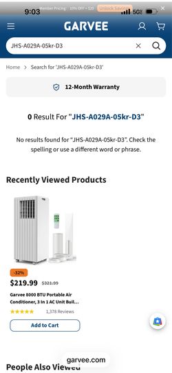 Garvee portable A/c
