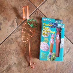 Easter Carrot Wreath Holder Easter Egg Coloring Kit