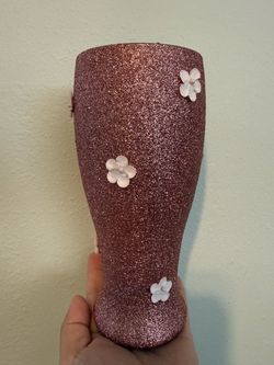 Glitter flower vases