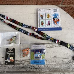 Disney Trading Pins & Lanyard SOLD ALL TOGETHER 