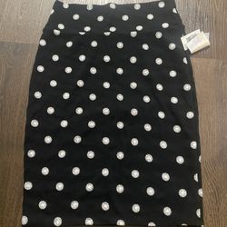 NEW Womans Black And White LulaRoe Pencil Skirt Size Large #11