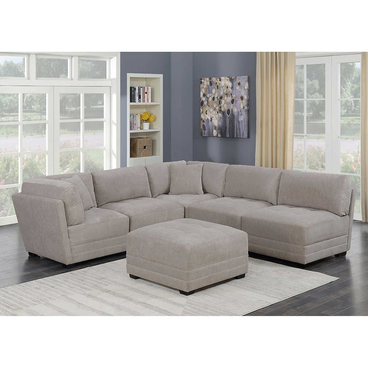 45%OFF // UNBOXED // NEW COSTCO Lenora 6-piece Modular Fabric Sectional