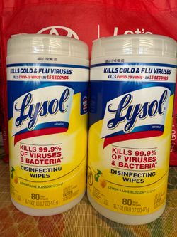 Lysol disinfecting wipes - lemon & lime blossom scent