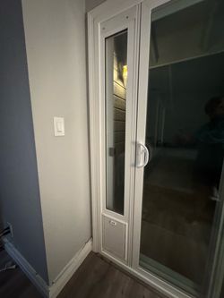 White  Glass  Pet Door Insert
