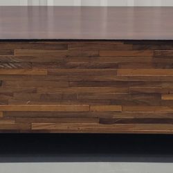 Parker Stretch Wood Coffee Table! Mint Condition! Iron! Walnut! Dark Walnut!