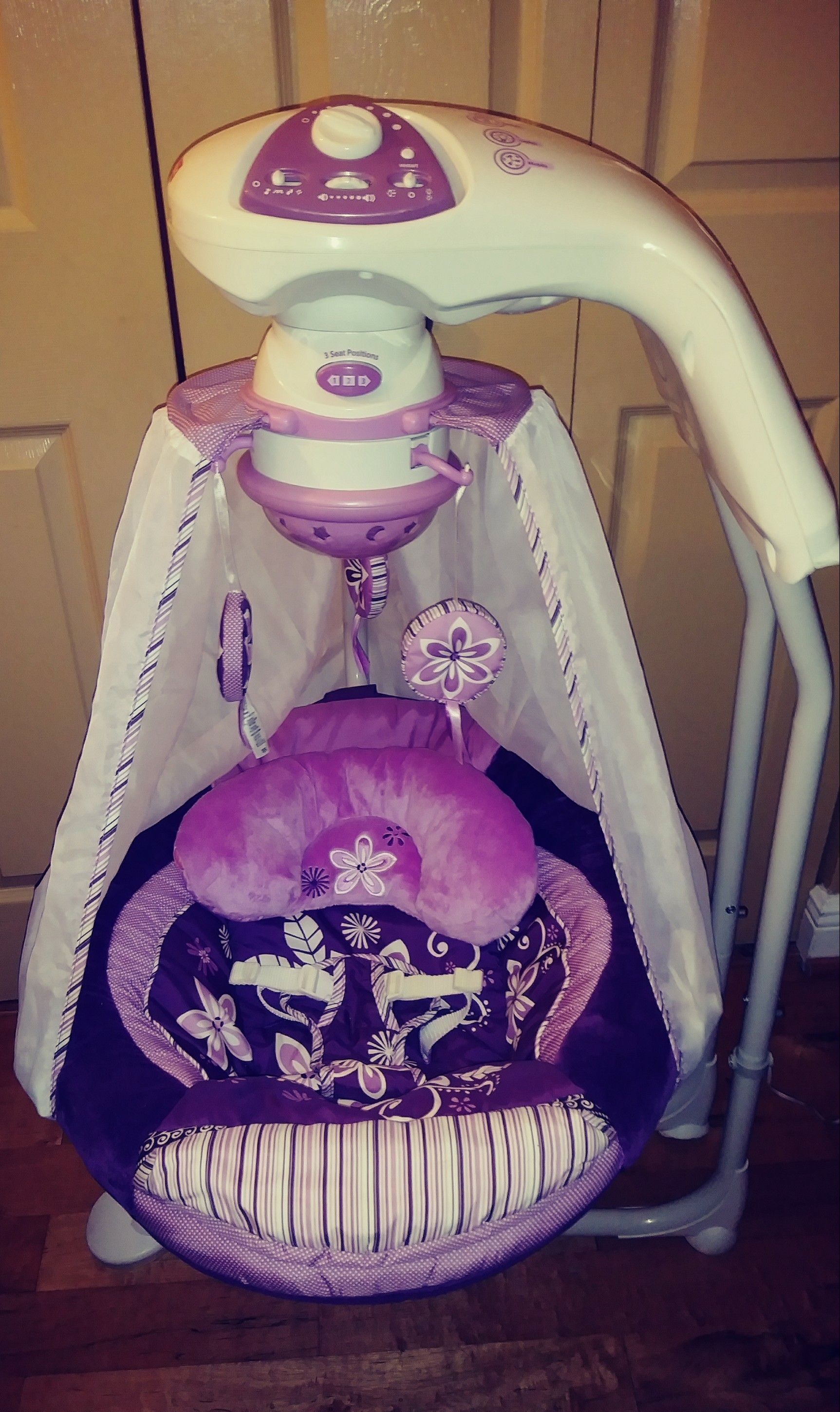 fisher-price purple starlight cradle 'n swing - sugar plumĀ -