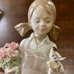 Made In Spain Lladro Porcelain Figurine - Spring Girl